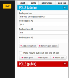 Webinarjam Polls webinar-experts.nl webinar organiseren Robert Mares
